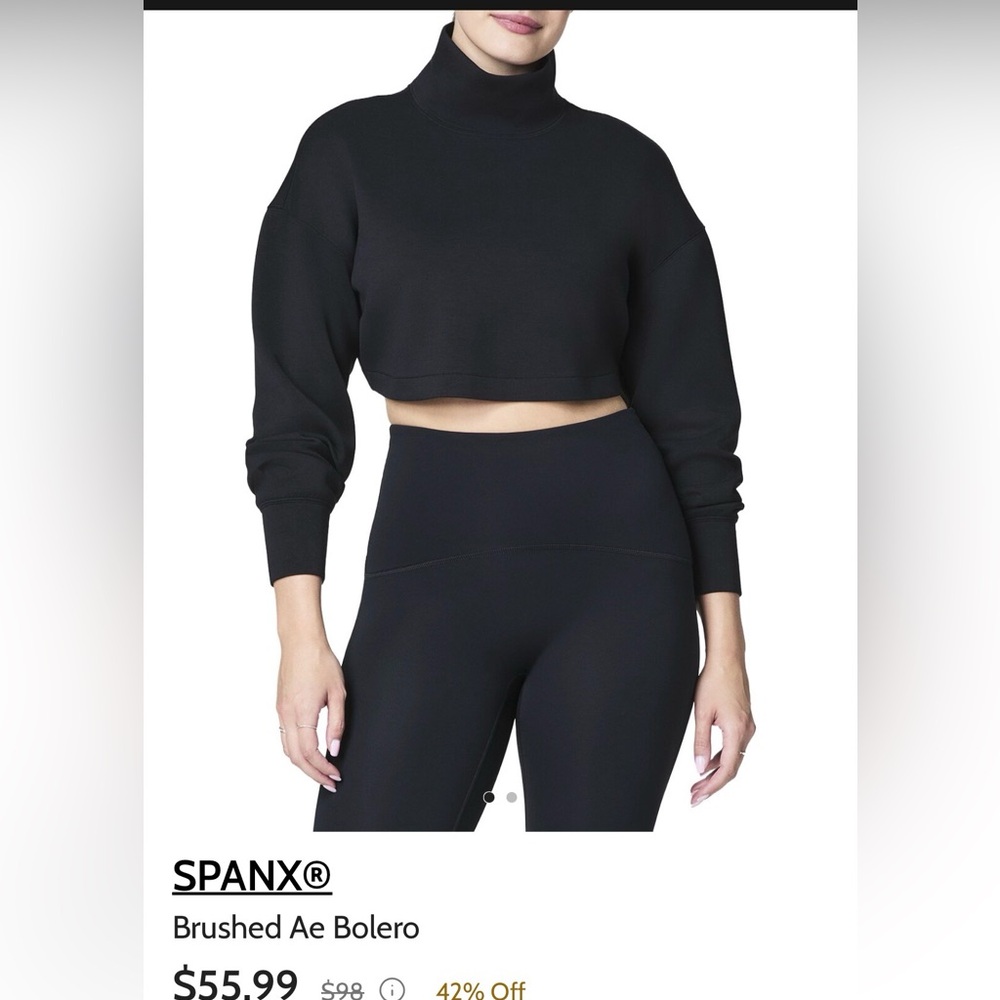 SPANX brushed ae bolero crop top